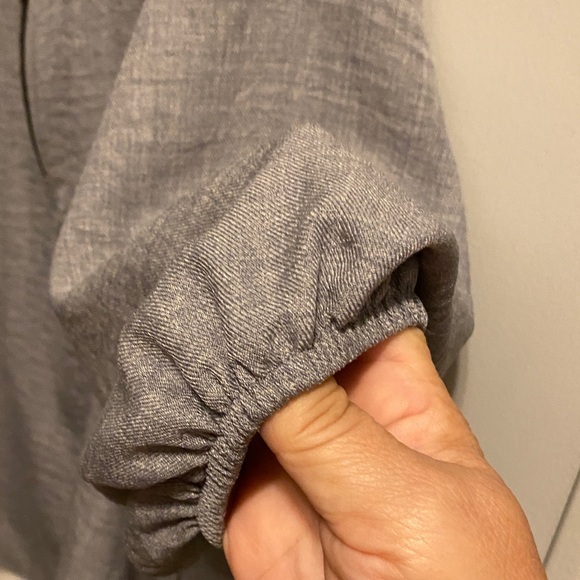 Gray Women's Top with Zipper Detail - Picture 2 of 5